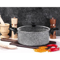 Taç TAC 3400 Cam Kapaklı Granit 24 cm Derin Tencere