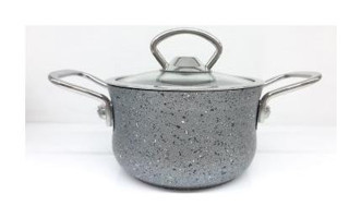 Oms Collection Mini 3111 Cam Kapaklı Granit 12 cm Derin Tencere