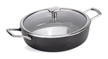 Moneta Armonia Finegres İndüksiyon Cam Kapaklı Granit 28 cm Basık Tencere