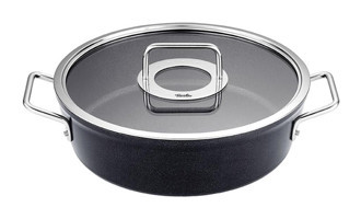 Fissler Adamant Cam Kapaklı Granit 28 cm Basık Tencere