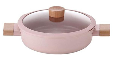 Primanova Fika Blossom Cam Kapaklı Döküm 20 cm Basık Tencere