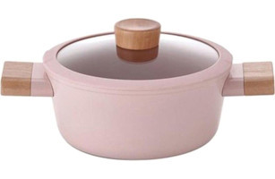 Neoflam Fika Blossom İndüksiyon Cam Kapaklı Döküm 24 cm Derin Tencere