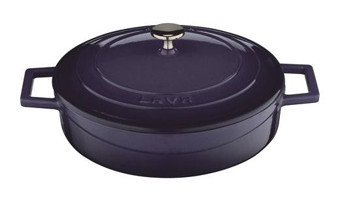 Lava Döküm 24 cm Basık Tencere Mor