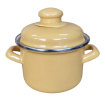 Qussine London Mini Emaye 12 cm Derin Tencere Sarı
