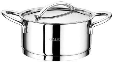 Oms Collection 2036 İndüksiyon Paslanmaz Çelik 24 cm Derin Tencere