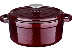 Leggno Flame Döküm 20 cm Derin Tencere Bordo