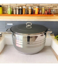 Safinox Flavia İndüksiyon Paslanmaz Çelik 34 cm Derin Tencere