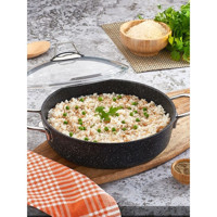 Falez Black Line Granit 26 cm Basık Tencere