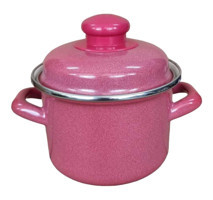 Qussine London Mini Emaye 12 cm Derin Tencere Kırmızı