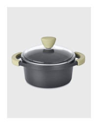 Berghoff Collect & Cook Cam Kapaklı Granit 24 cm Derin Tencere