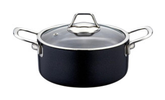 Evimsaray Zest Gusto Cam Kapaklı Granit 24 cm Derin Tencere