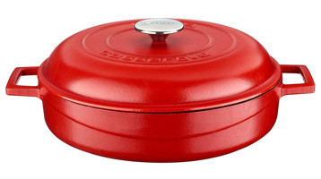 Lava Spring Döküm 28 cm Basık Tencere Kırmızı