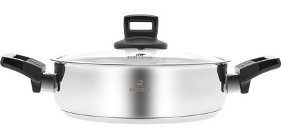 Tekno Trust İndüksiyon Cam Kapaklı Çelik 20 cm Basık Tencere