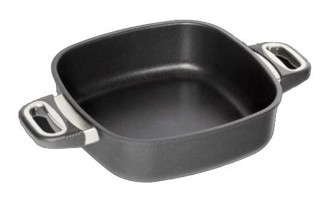 Amt Gastroguss Kare İndüksiyon Cam Kapaklı Alüminyum 20x20 cm Derin Tencere
