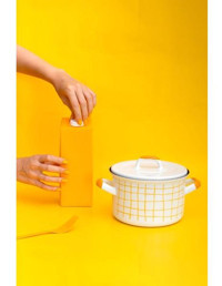 Emaylab Rainpot Emaye 16 cm Derin Tencere Sarı
