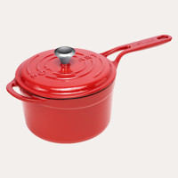 Pot Art Döküm 18 cm Derin Sos Tencere Kırmızı
