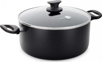 Greenpan Cambridge Cam Kapaklı Granit 24 cm Derin Tencere