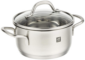 Zwilling 666521400 Cam Kapaklı Paslanmaz Çelik 14 cm Derin Tencere