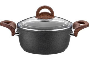 Neva New N2292 Cam Kapaklı Granit 20 cm Derin Tencere