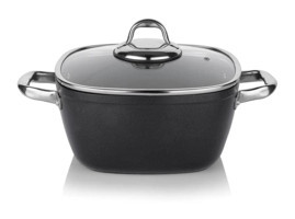 Schafer Gastronomie Master Cam Kapaklı Granit 24 cm Derin Tencere