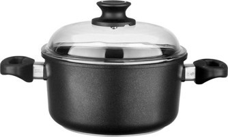 Leggno BLK2222DT20IND İndüksiyon Cam Kapaklı Döküm 20 cm Derin Tencere