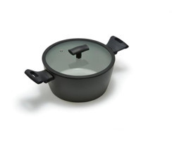 Moneta Melodia Cam Kapaklı Granit 24 cm Derin Tencere