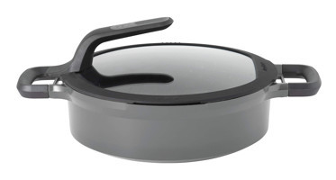 Berghoff Gem Stay Cool 2307424 Cam Kapaklı Döküm Basık Tencere