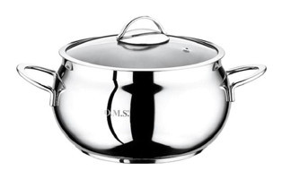 Oms Collection Mini 2009 Cam Kapaklı Çelik 14 cm Derin Tencere