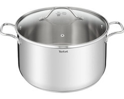 Tefal Intuition Cam Kapaklı Çelik 30 cm Derin Tencere
