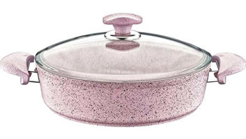 Oms Collection 3310 Cam Kapaklı Granit 24 cm Karnıyarık Tencere