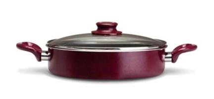 Cem Bialetti Cam Kapaklı Teflon 26 cm Karnıyarık Tencere