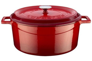 Lava Döküm 32 cm Derin Tencere Kırmızı