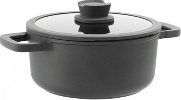 Berghoff Leo Balance 3950302 Cam Kapaklı Döküm 24 cm Derin Tencere