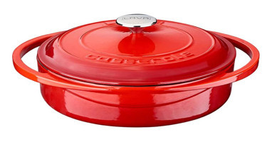 Lava Heritage Döküm 28 cm Basık Tencere Kırmızı