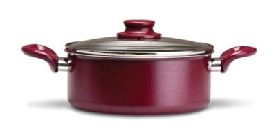 Cem Bialetti Cam Kapaklı Teflon 18 cm Derin Tencere