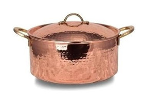 Turna Italyan No:8 Turna8186-1 Dövme Bakır 30 cm Derin Tencere