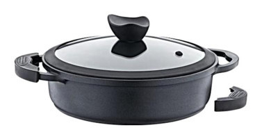 Olika Palladium PK2804 Cam Kapaklı Alüminyum 28 cm Basık Tencere