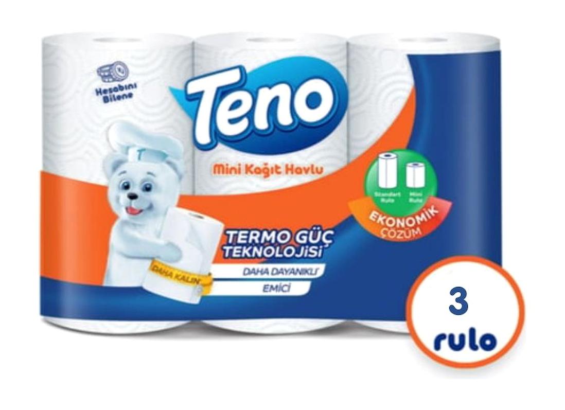 Teno Mini 2 Katlı 3'lü Rulo Kağıt Havlu