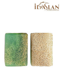 İlaslan İnternational Doğal Kabak Lifli Aloe Vera-Kabak Lifli Katı Sabun 130 gr