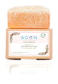 Agon El Yapımı Doğal Kabak Lifli-Kantaron Katı Sabun 120 gr