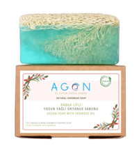 Agon El Yapımı Doğal Kabak Lifli-Okyanus-Yosun Katı Sabun 120 gr