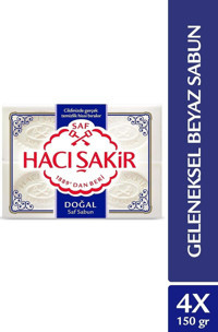 Hacı Şakir Geleneksel Beyaz Katı Sabun Katı Sabun 4x150 gr