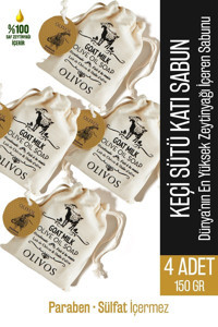 Olivos Doğal Keçi Sütlü-Zeytinyağlı Katı Sabun 4x150 gr