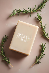 Believe Your Aura Doğal El Yapımı Biberiye Katı Sabun 100 gr