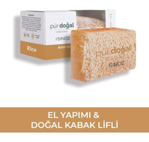 Sinoz Doğal Kabak Lifli Kabak Lifli-Pirinç Katı Sabun 130 gr