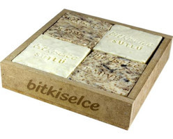 Bitkiselce El Yapımı Kahve-Süt Katı Sabun 450 gr