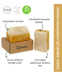 Ravenna Doğal Kabak Lifli Kabak Lifli-Kantaron Katı Sabun 130 gr