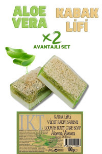 Ikt Doğal Aloe Veralı Kabak Lifli Katı Sabun 2x100 gr