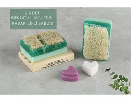 Aktürk Osmanli Katı Sabuni Kabak Lifli-Okaliptus Katı Sabun 2x240 gr