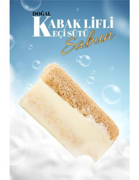 Mavessa Doğal Kabak Lifli Kabak Lifli-Keçi Sütlü Katı Sabun 120 gr